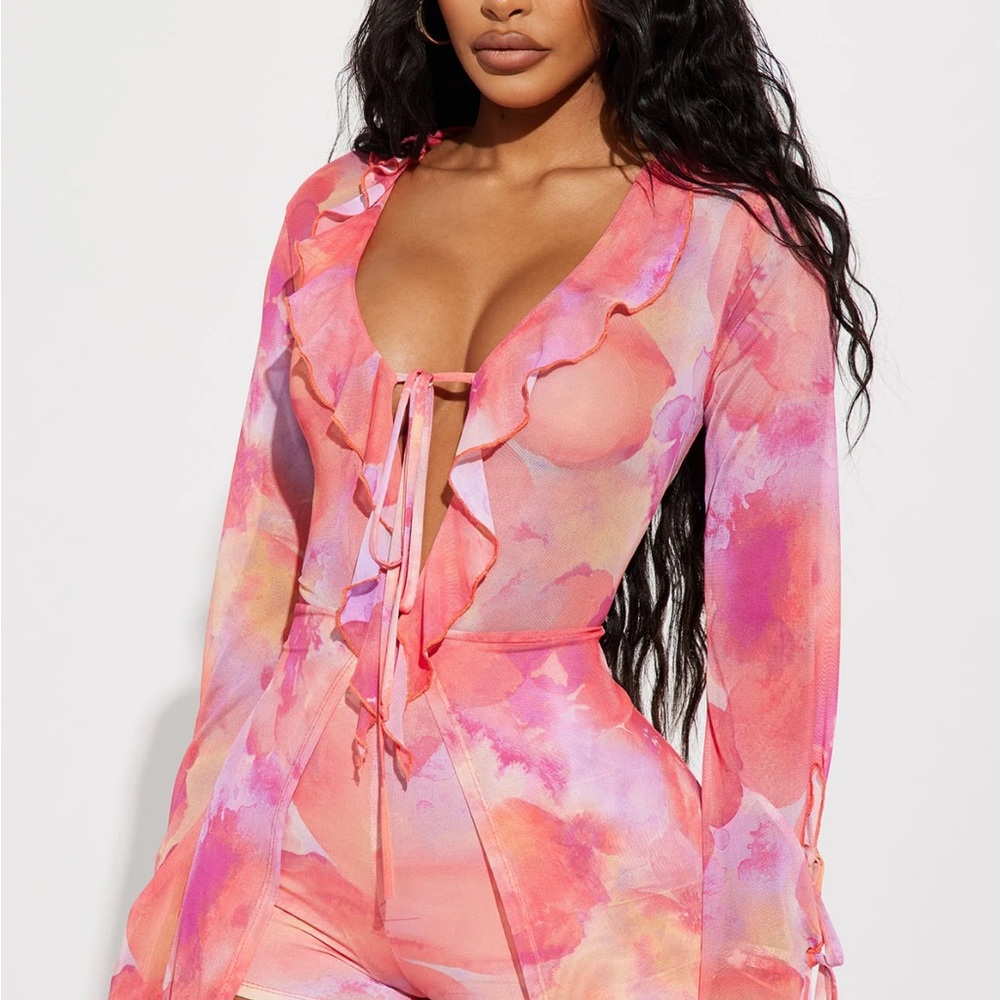 NWT Fashion Nova Thais Multicolor Maxi Romper!